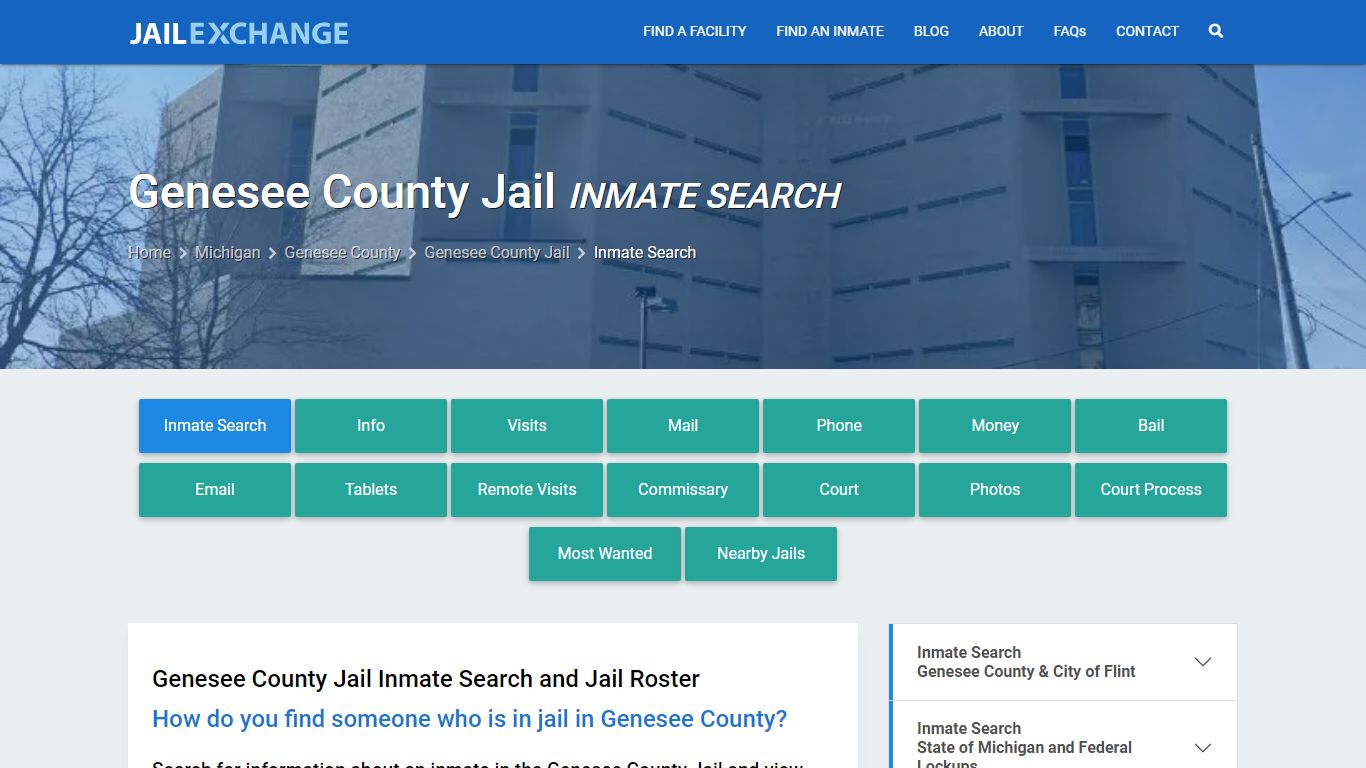 Inmate Search: Roster & Mugshots - Genesee County Jail, MI - Jail Exchange