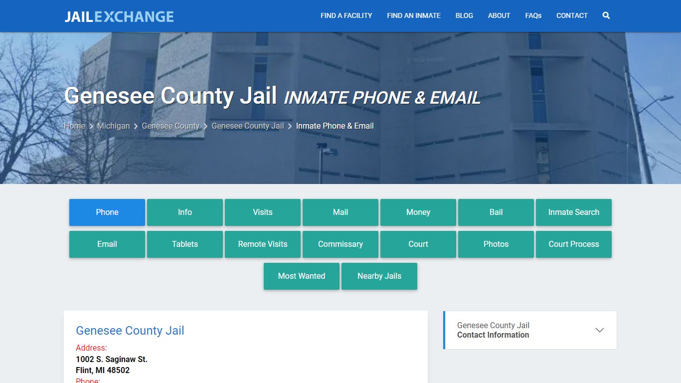 Inmate Phone - Genesee County Jail, MI - Jail Exchange