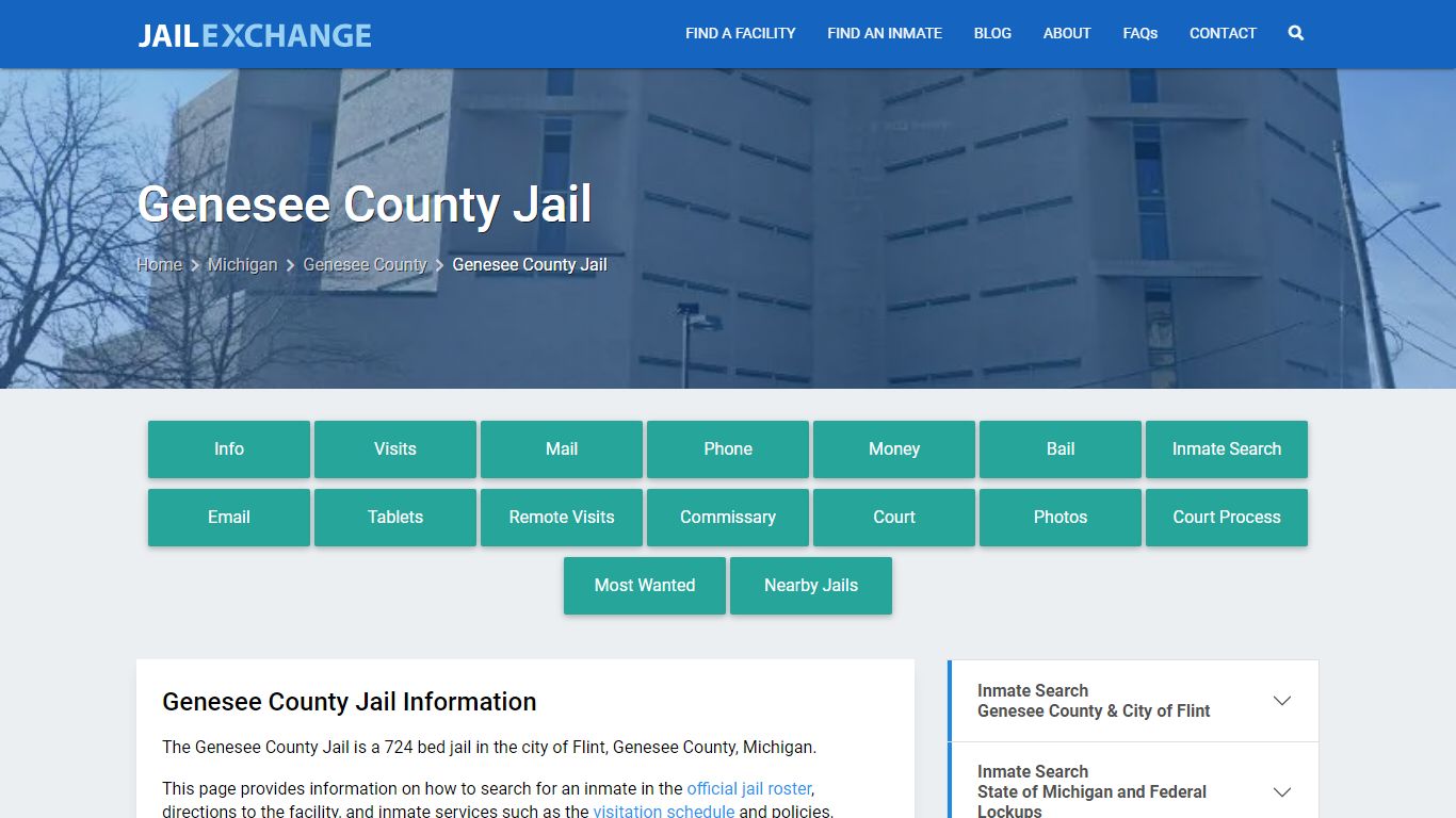 Genesee County Jail, MI Inmate Search, Information